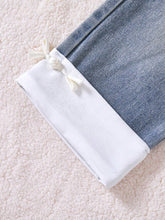 Young Girl Reverse Denim Jeans In Milky White